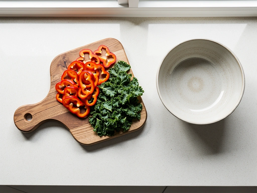 Zdravé ingrediencie na kuchynskej doske